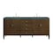 James Martin Vanities 72'' Double Vanity, Mid Century Walnut w/ 3 CM Parisien Bleu Quartz Top 485-V72-WLT-3PBL - alternate 1